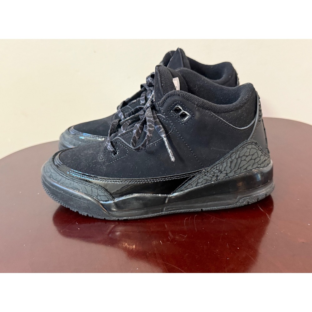 Air Jordan Retro 3 Black Cat Youth 2Y Sneakers Shoes Basketball